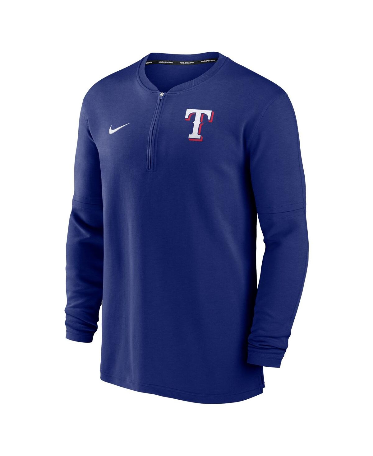 Men's NikeTexas Rangers Authentic Collection Game Time Performance Quarter-Zip Top - Royal