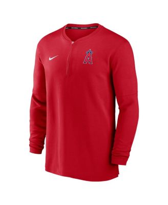 Men's Red Los Angeles Angels Authentic Collection Game Time Performance Quarter-Zip Top