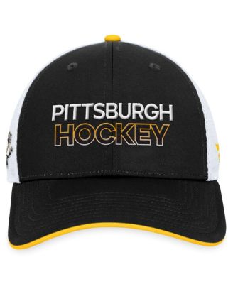 Men's Black Pittsburgh Penguins Authentic Pro Alternate Jersey Trucker Adjustable Hat