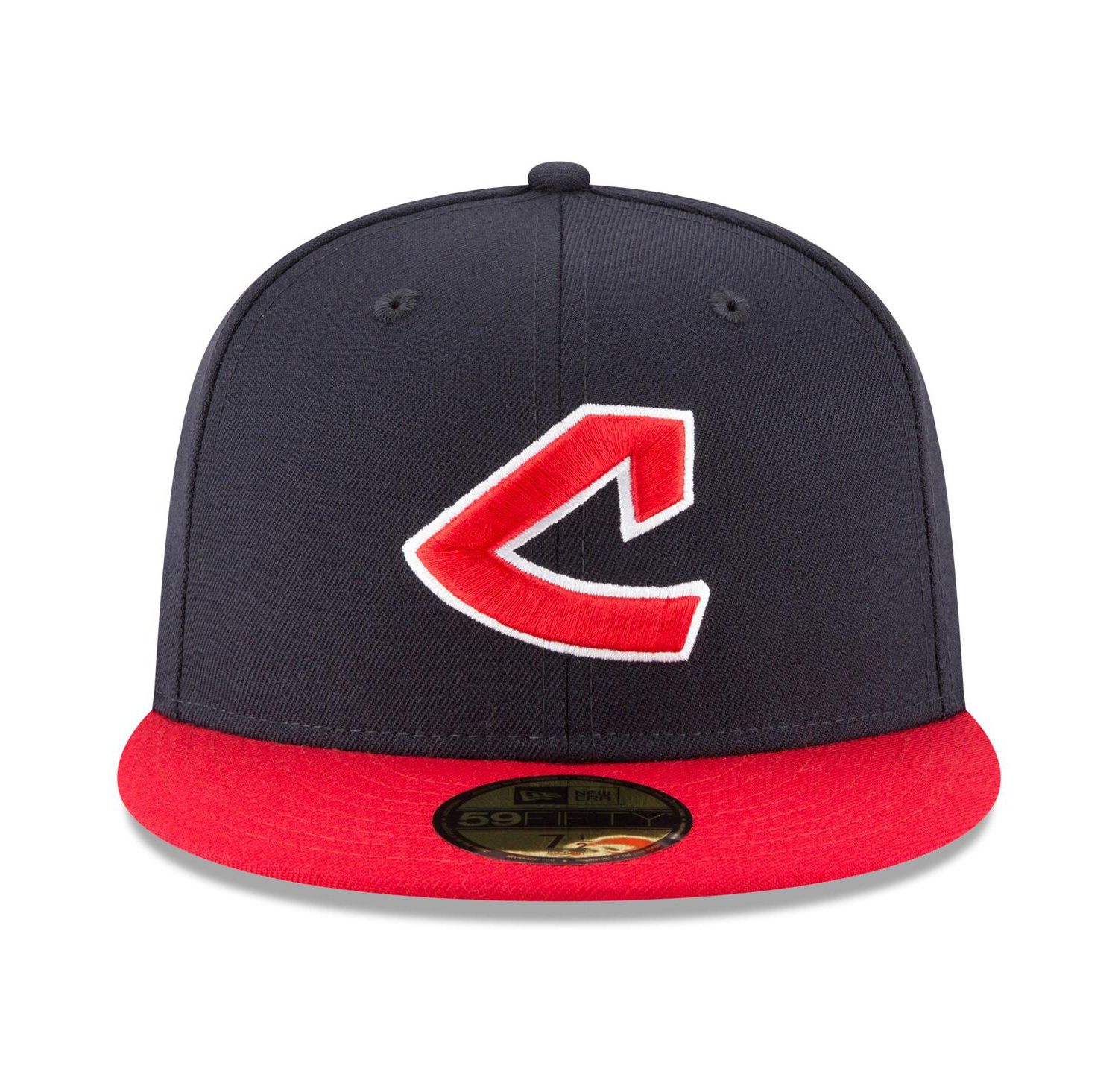 Men's Navy Cleveland Guardians Cooperstown Collection Wool 59FIFTY Fitted Hat