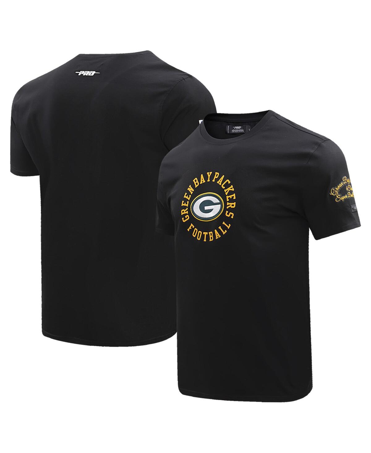 Shop Pro Standard Men's  Black Green Bay Packers Hybrid T-shirt