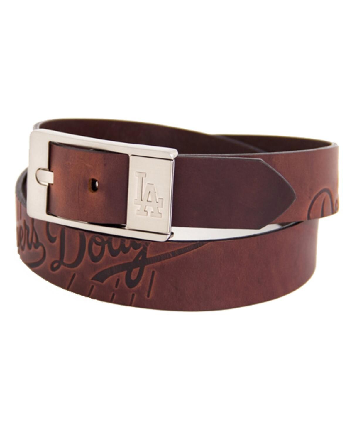 Мужской коричневый кожаный ремень Los Angeles Dodgers Brandish