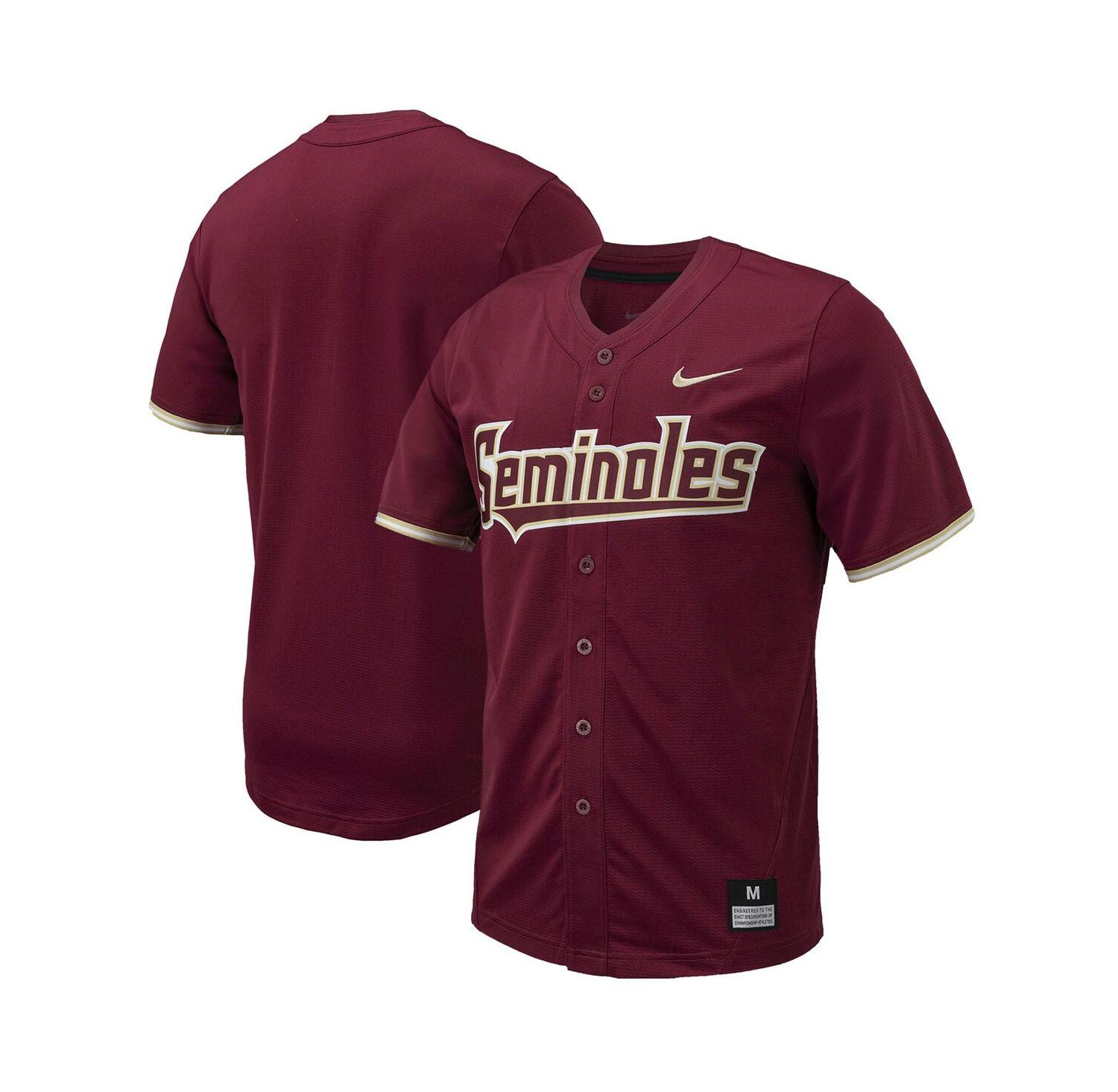 Men's Florida State Seminoles Replica Full-Button Baseball Jersey