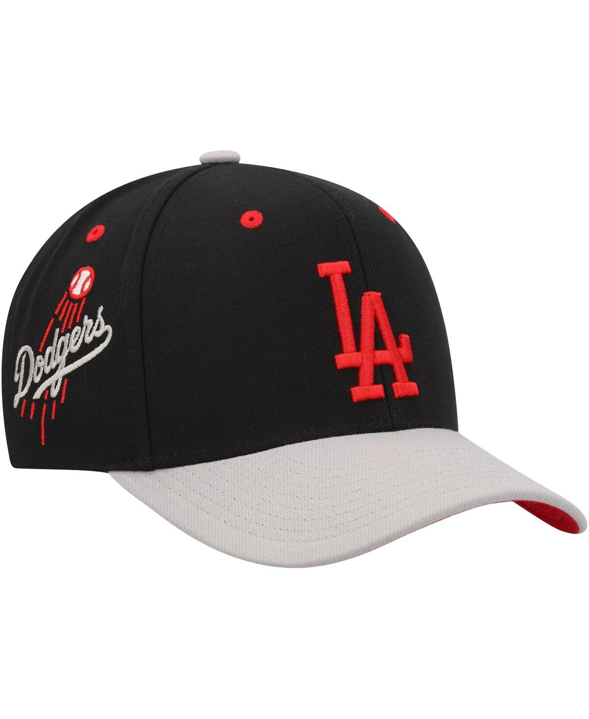 MITCHELL & NESS MEN'S MITCHELL & NESS BLACK LOS ANGELES DODGERS BRED PRO ADJUSTABLE HAT