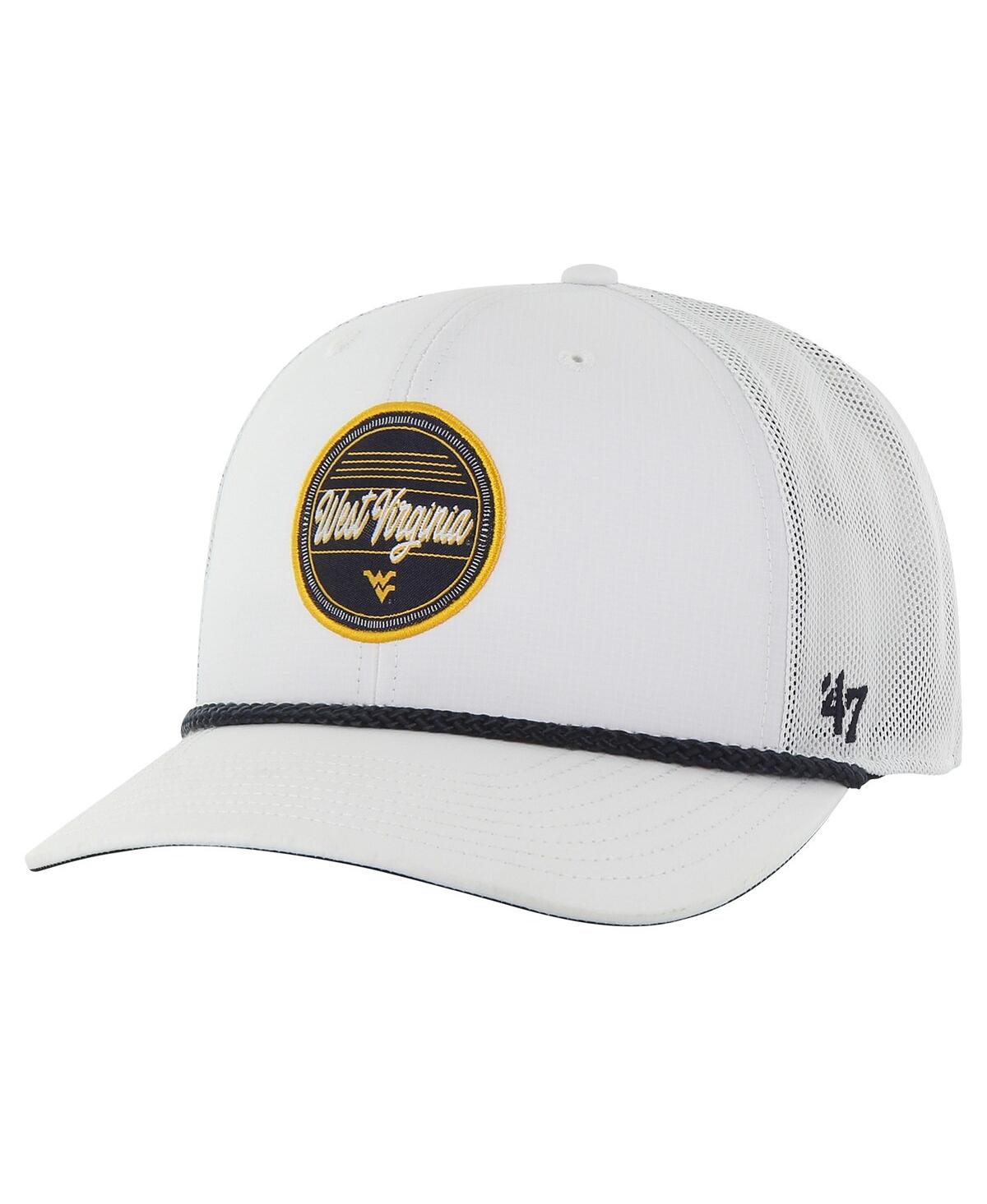 Shop 47 Brand Men's ' White West Virginia Mountaineers Fairway Trucker Adjustable Hat