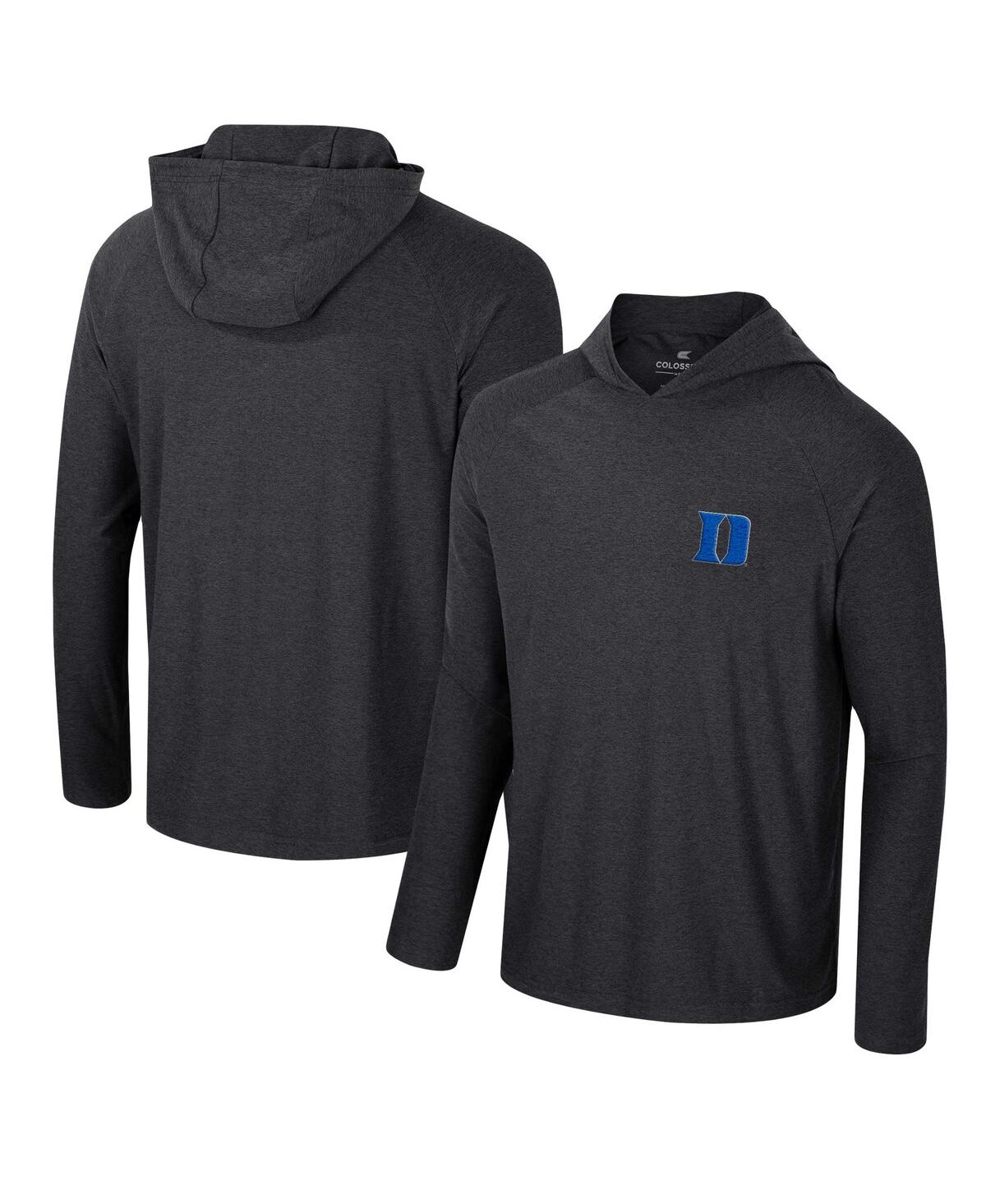 Shop Colosseum Men's  Black Duke Blue Devils Cloud Jersey Raglan Long Sleeve Hoodie T-shirt