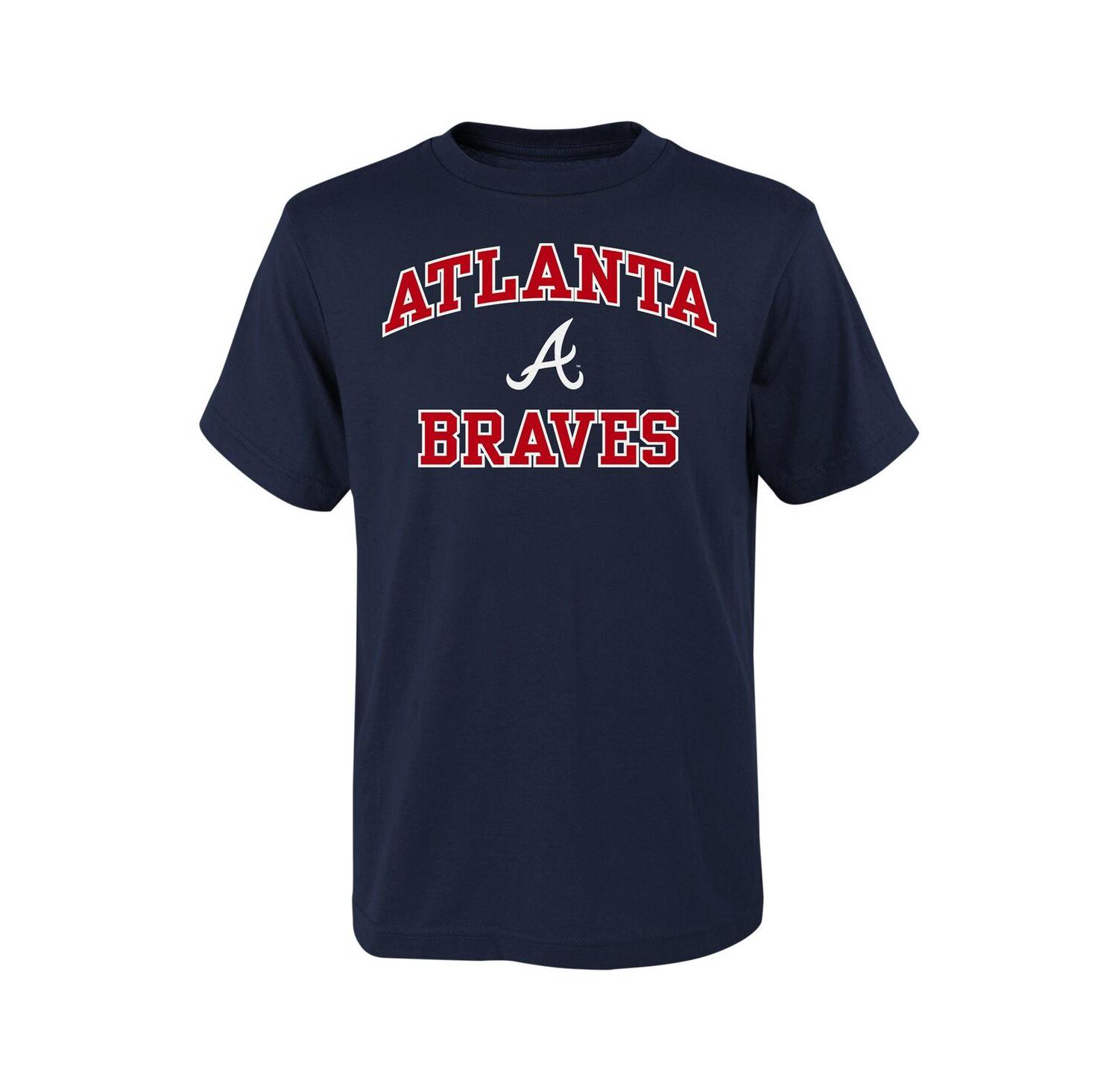 Big Boys Navy Atlanta Braves Heart and Soul T-shirt