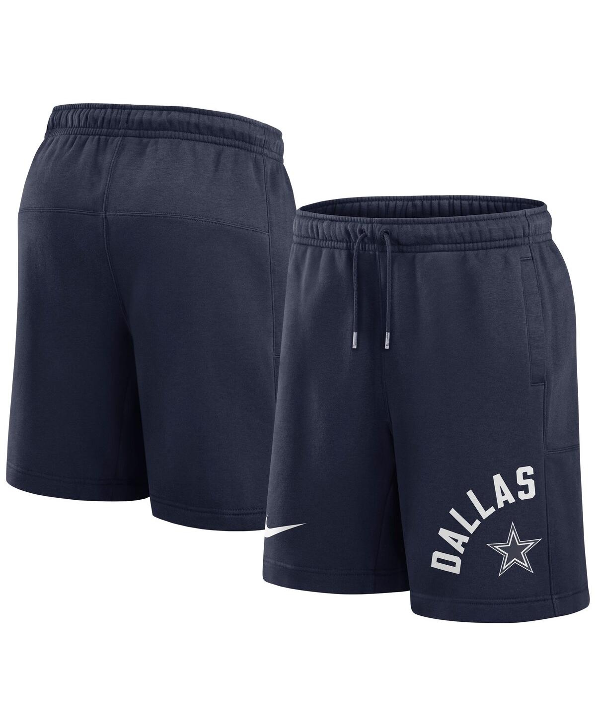 Shop Nike Men's  Navy Dallas Cowboys Arched Kicker Shorts