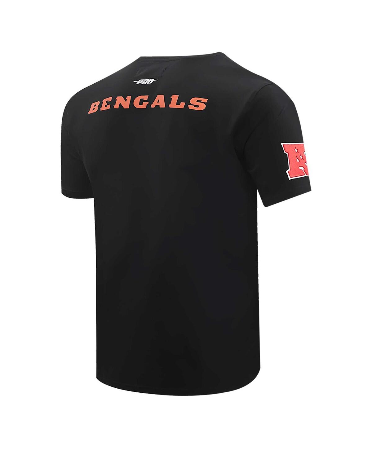 Shop Pro Standard Men's  Black Cincinnati Bengals Retro Striper T-shirt