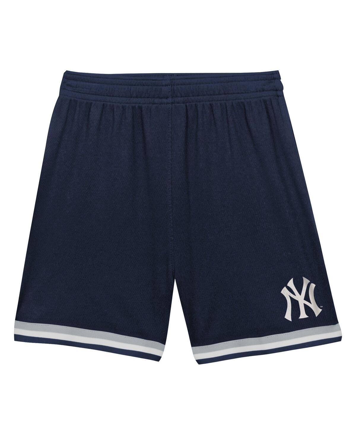 Shop Fanatics Toddler Boys And Girls  Navy New York Yankees Field Ball T-shirt And Shorts Set