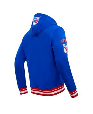 Men's Blue New York Rangers Retro Classic Fleece Pullover Hoodie
