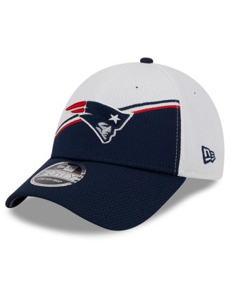 Men's White, Navy New England Patriots 2023 Sideline 9FORTY Adjustable Hat