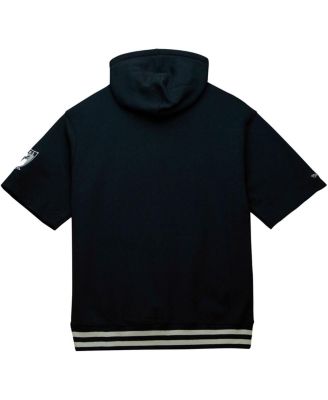 Men's Black Las Vegas Raiders Pre-Game Short Sleeve Pullover Hoodie