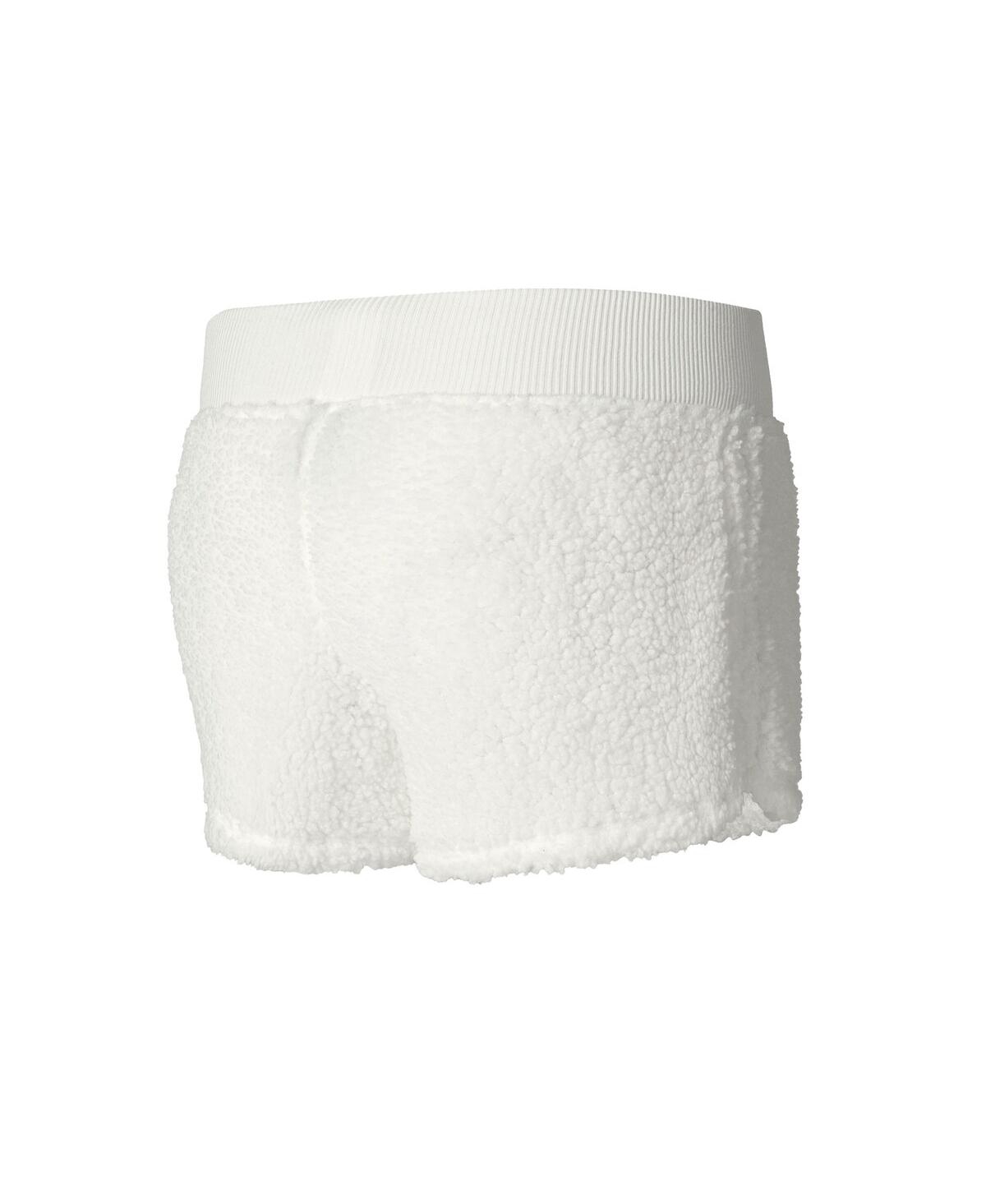 Shop Concepts Sport Women's  White Denver Broncos Fluffy Pullover Sweatshirt And Shorts Sleep Set
