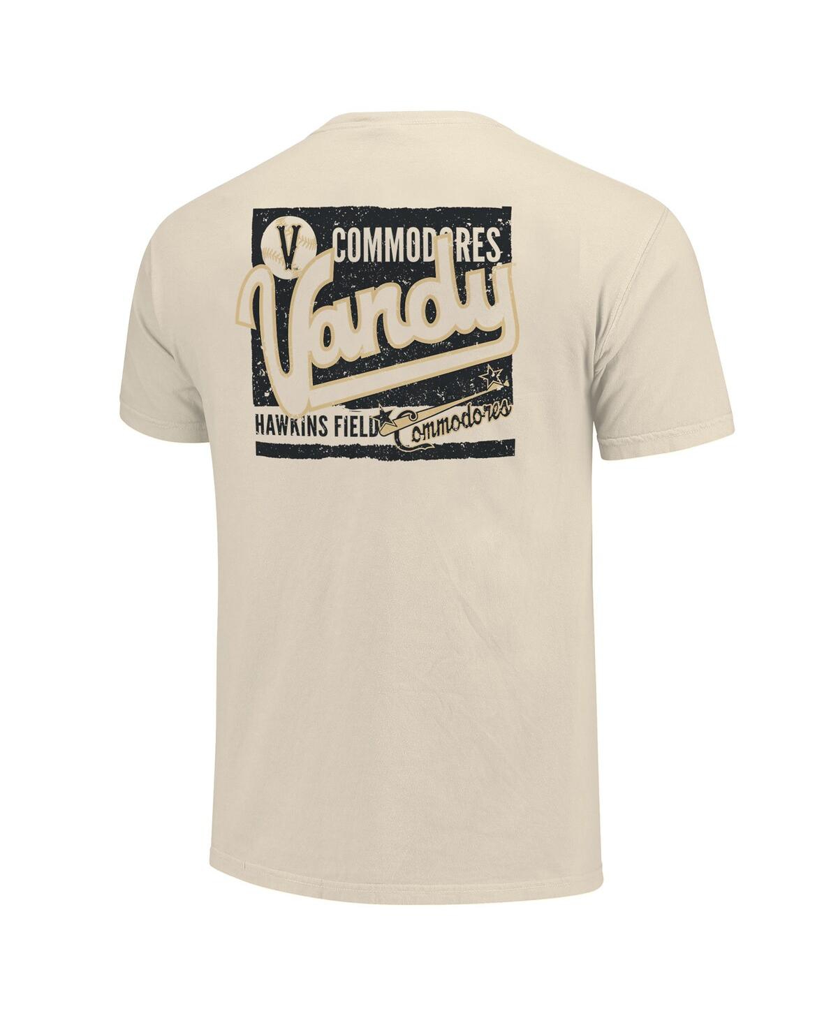 Shop Image One Men's Cream Distressed Vanderbilt Commodores Baseball Throwback Comfort Color T-shirt