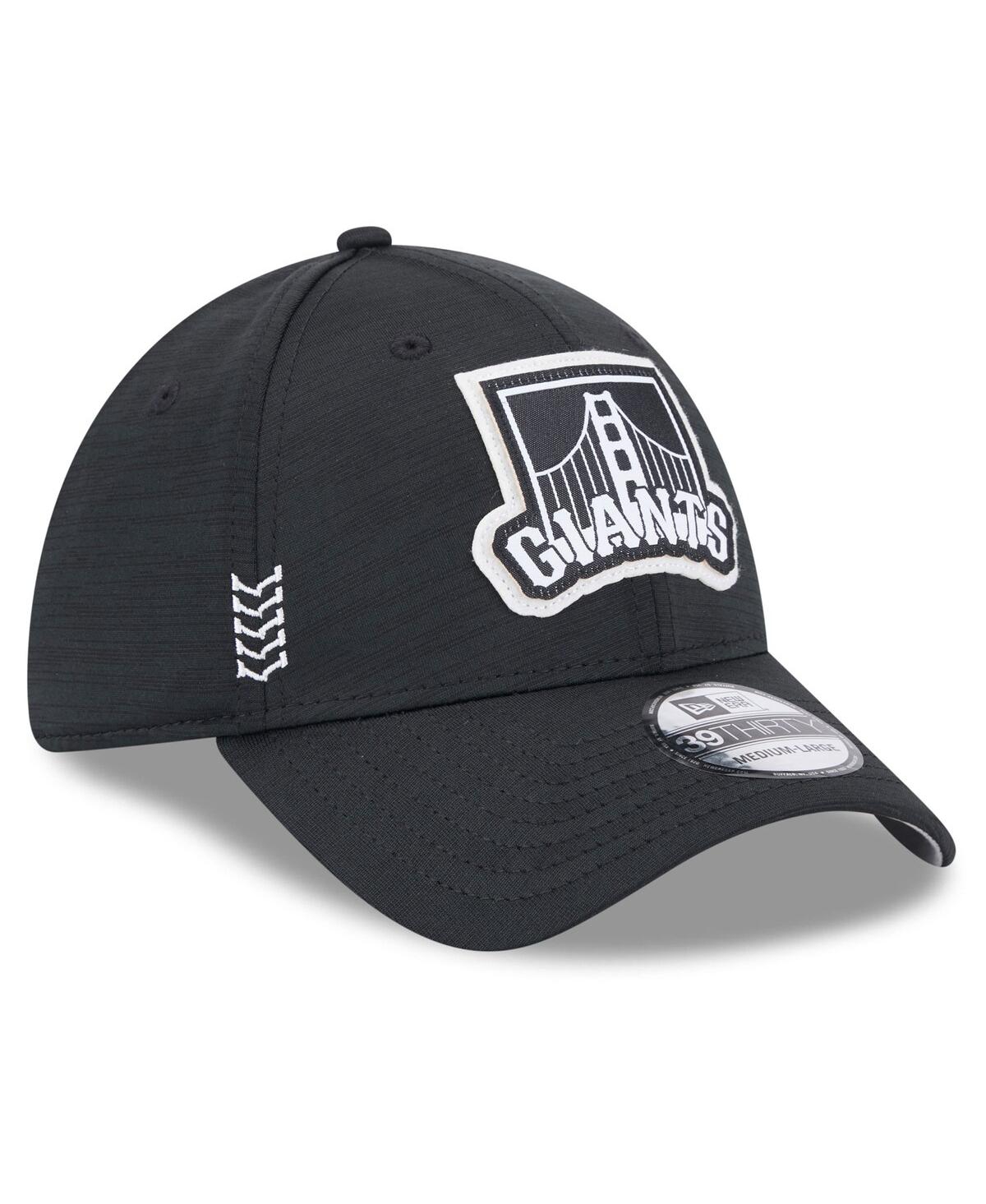 Men's New EraSan Francisco Giants 2024 Clubhouse 39THIRTY Flex Fit Hat - Black