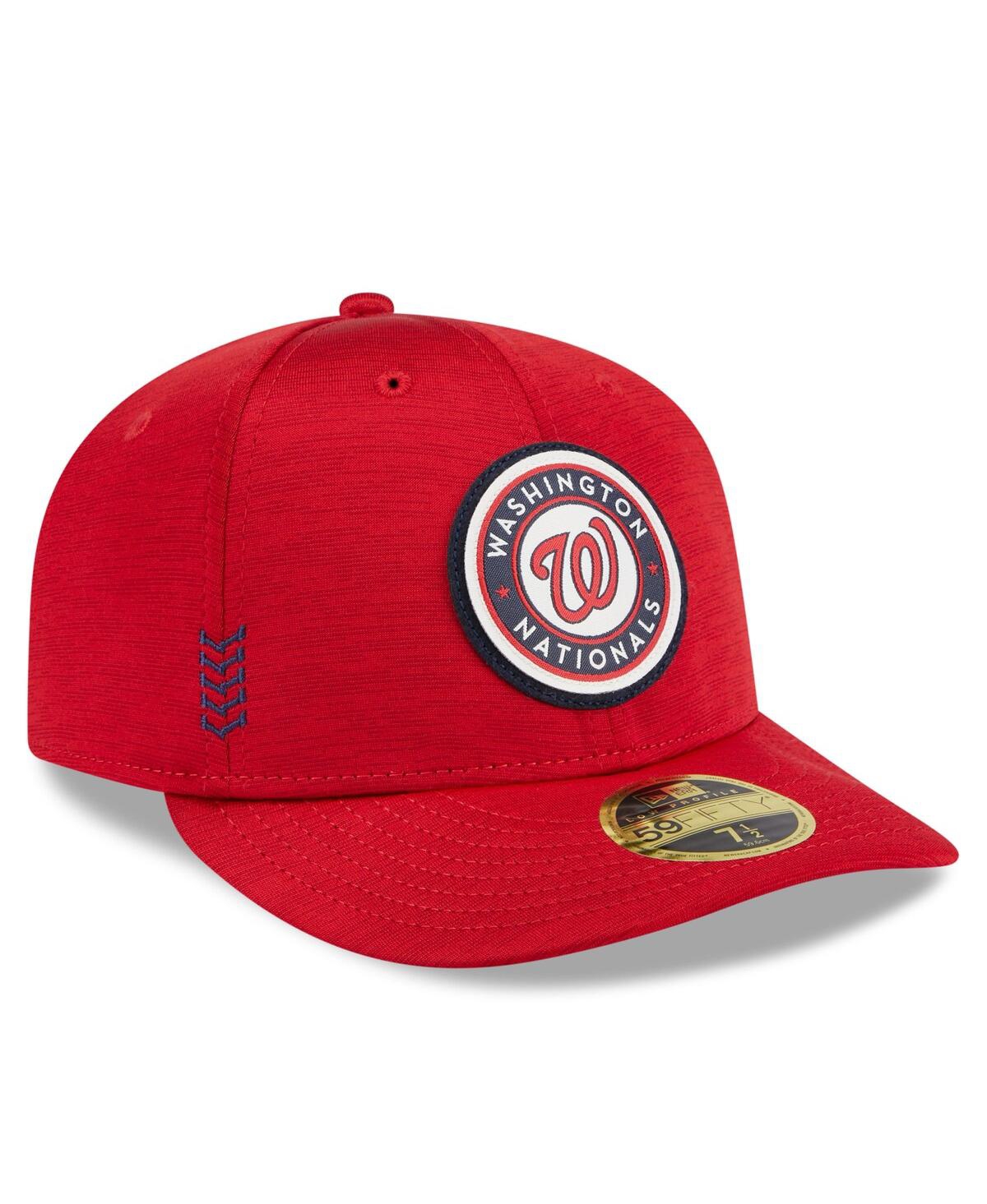 Shop New Era Men's  Red Washington Nationals 2024 Clubhouse Low Profile 59fifty Fitted Hat