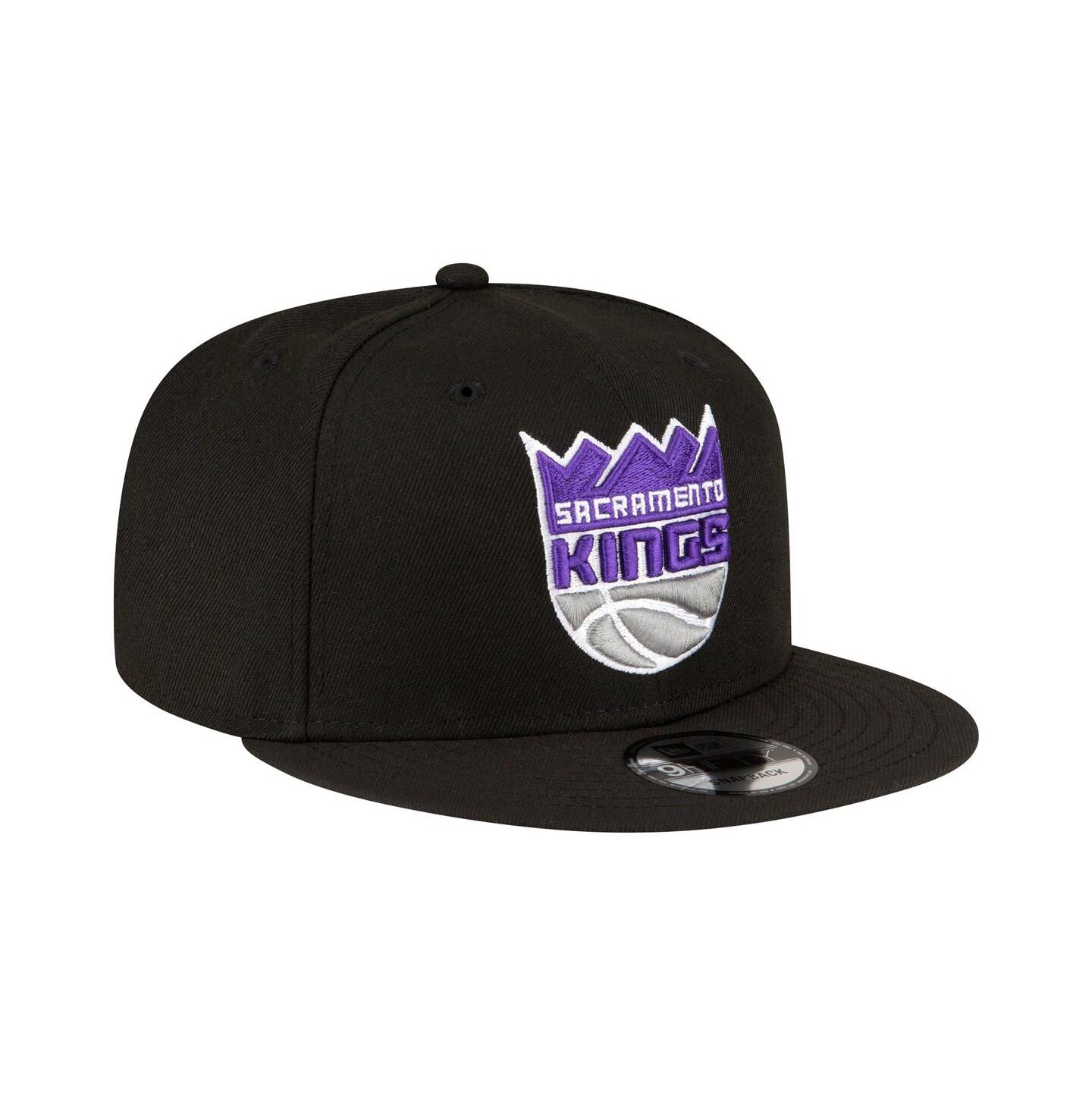 Мужская кепка New Era Black Sacramento Kings Official Team Color 9FIFTY Snapback Hat — фото 4