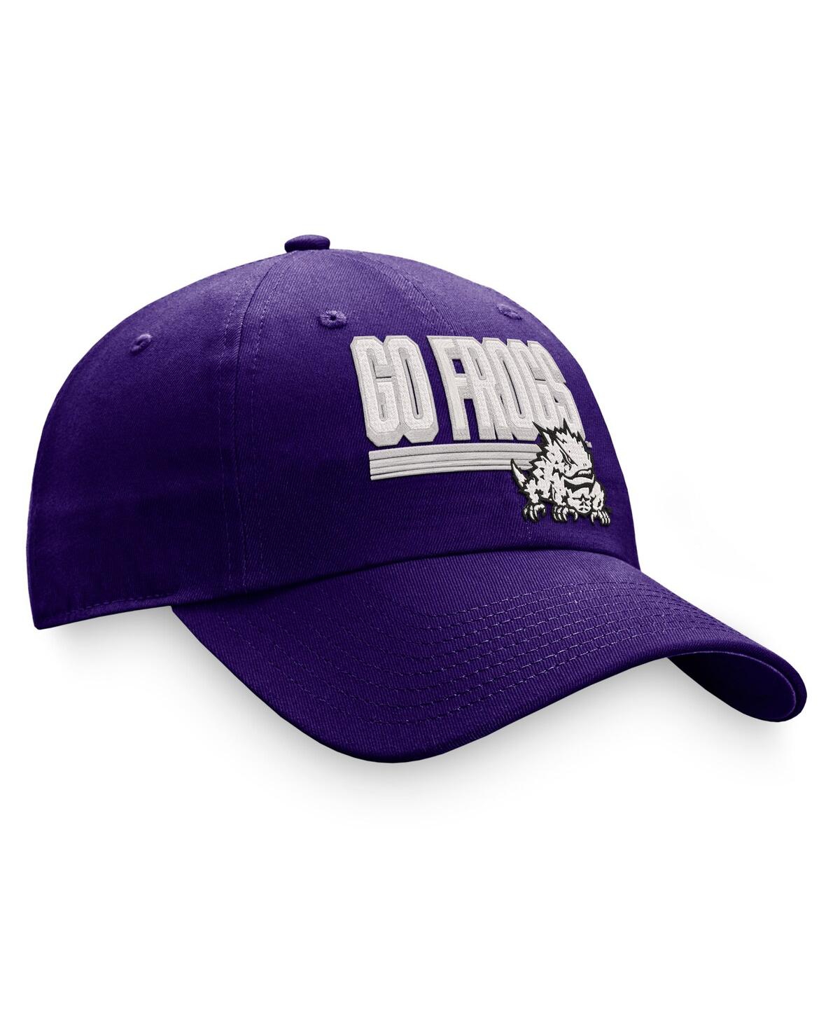 Shop Top Of The World Men's  Purple Tcu Horned Frogs Slice Adjustable Hat