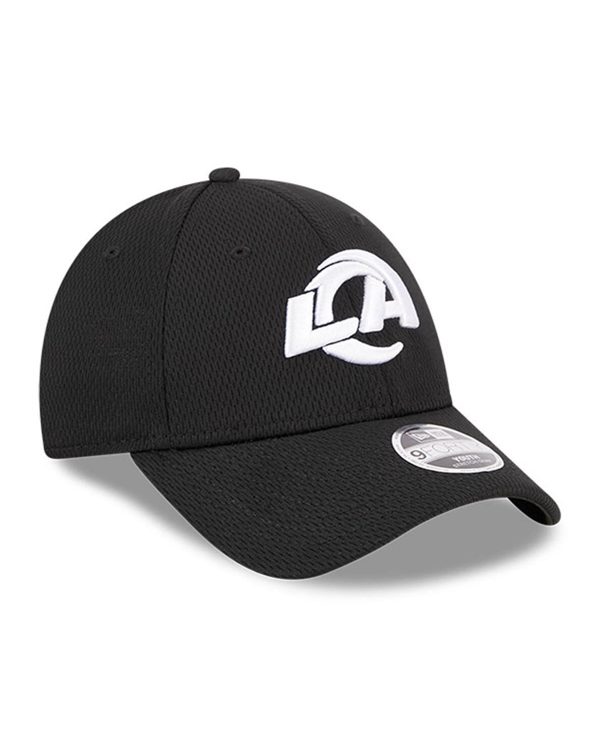 Shop New Era Youth Boys And Girls  Black Los Angeles Rams Main B-dub 9forty Adjustable Hat