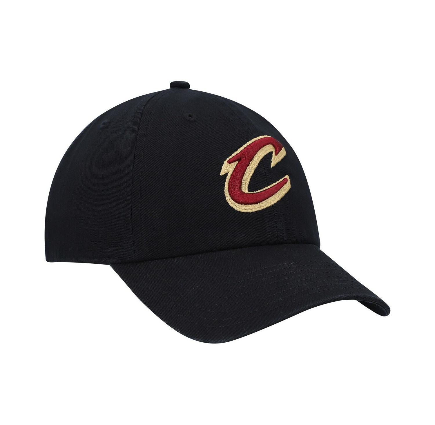 Men's '47 Black Cleveland Cavaliers Alternate Logo Clean Up Adjustable Hat