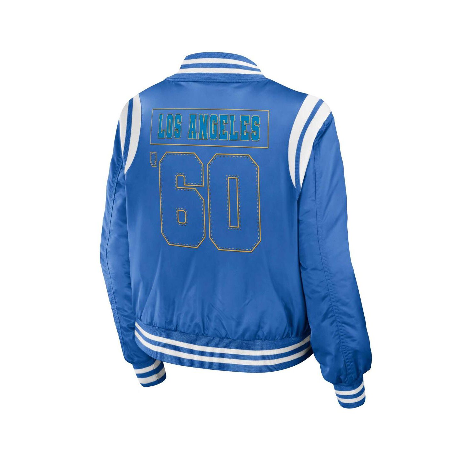 Women's Powder Blue Los Angeles Chargers Bomber Full-Zip Jacket