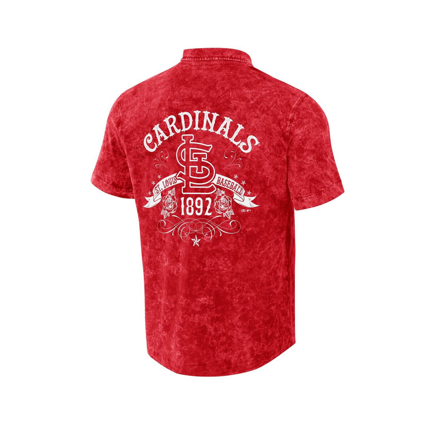 Men's Darius Rucker Collection by Red Distressed St. Louis Cardinals Denim Team Color Button-Up Shirt