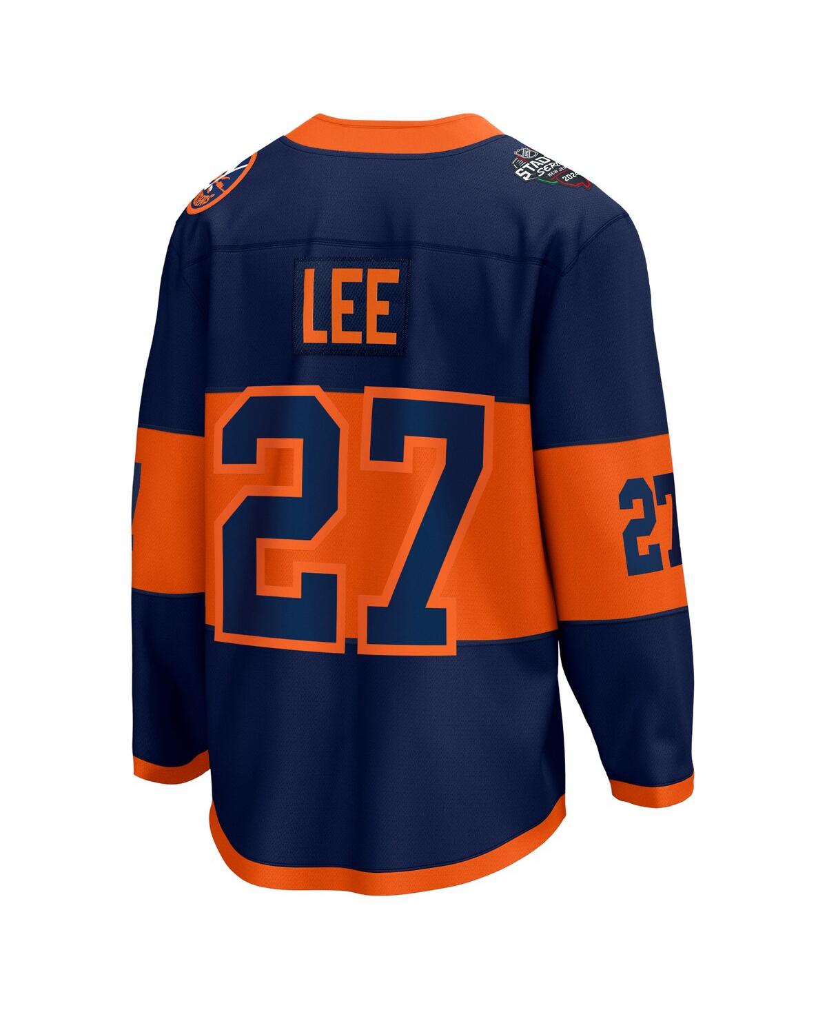 Men's Fanatics Anders LeeNew York Islanders 2024 Nhl Stadium Series Breakaway Player Jersey - Navy