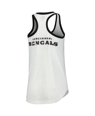 Women's White Cincinnati Bengals Tater Racerback Tank Top