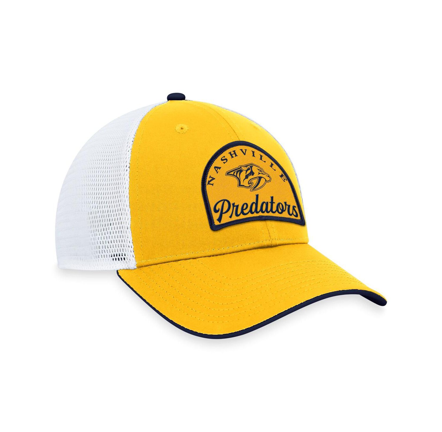 Men's Gold, White Nashville Predators Fundamental Adjustable Hat