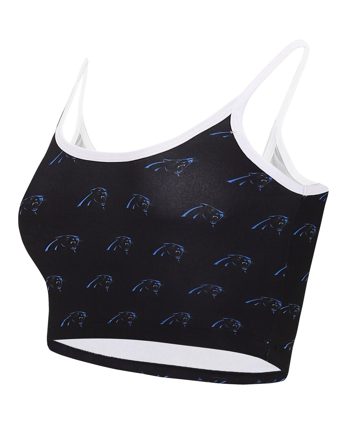Shop Concepts Sport Women's  Black Carolina Panthers Gauge Lounge Bralette