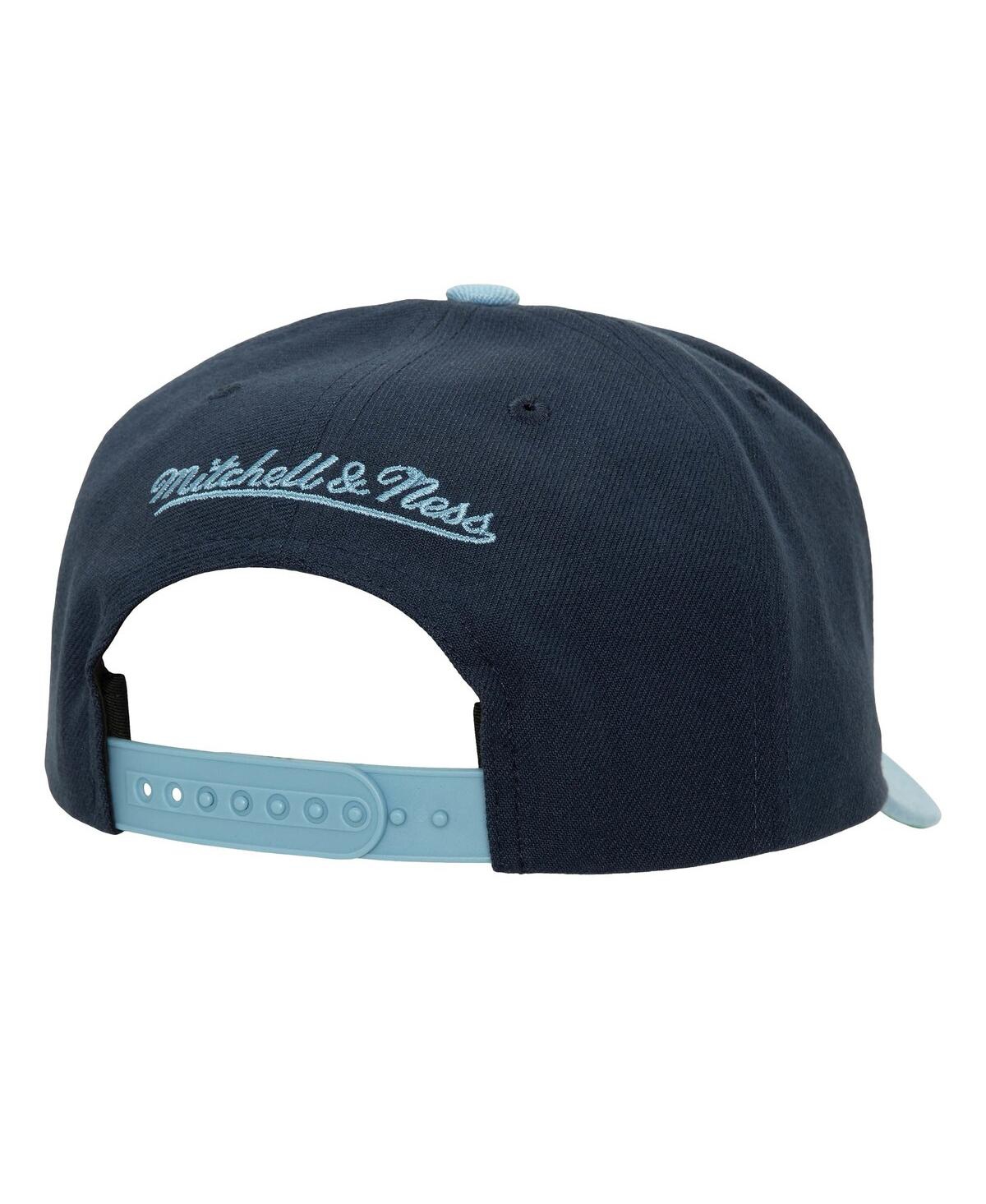 Shop Mitchell & Ness Men's  Navy, Light Blue Memphis Grizzlies Soul Xl Logo Pro Crown Snapback Hat In Navy,light Blue