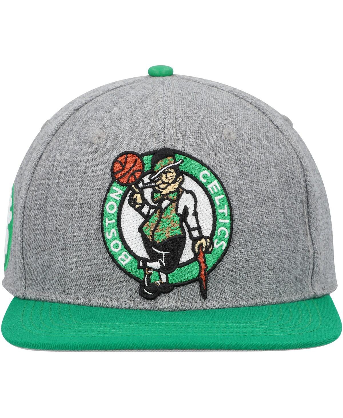 Shop Pro Standard Men's  Gray, Kelly Green Boston Celtics Classic Logo Two-tone Snapback Hat In Gray,kelly Green