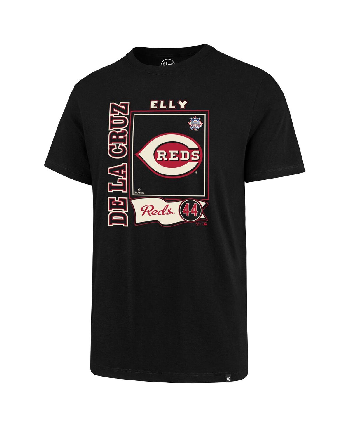 Shop 47 Brand Men's ' Elly De La Cruz Black Cincinnati Reds Graphic T-shirt