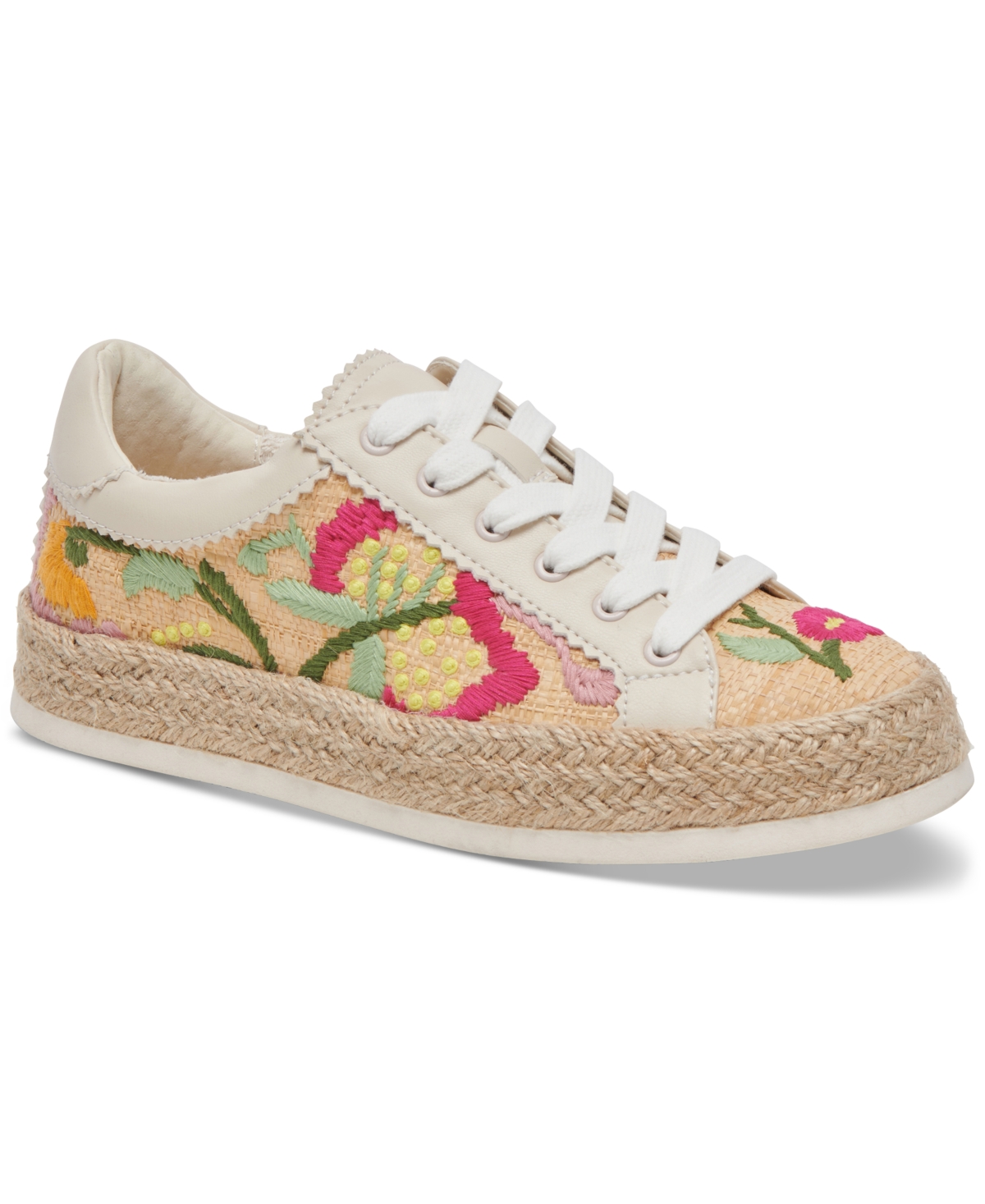 Shop Dolce Vita Women's Azalia Floral Crochet Espadrille Lace-up Sneakers In Floral Multi