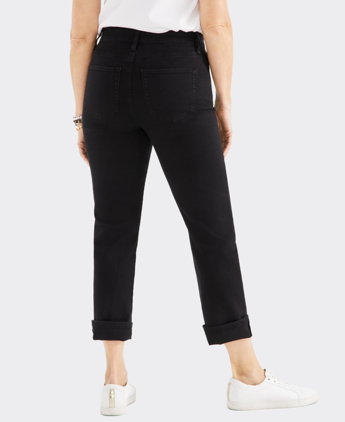 Style & Co Women's High-rise Cuffed Capri Jeans, Exclusively At Macy's In Deep Black