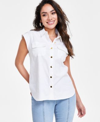 I.N.C. International Concepts - Petite Sleeveless Utility Shirt