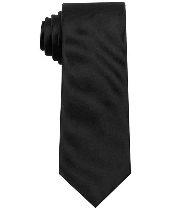 Calabrum Men's Slim Solid Black Tie Macy's