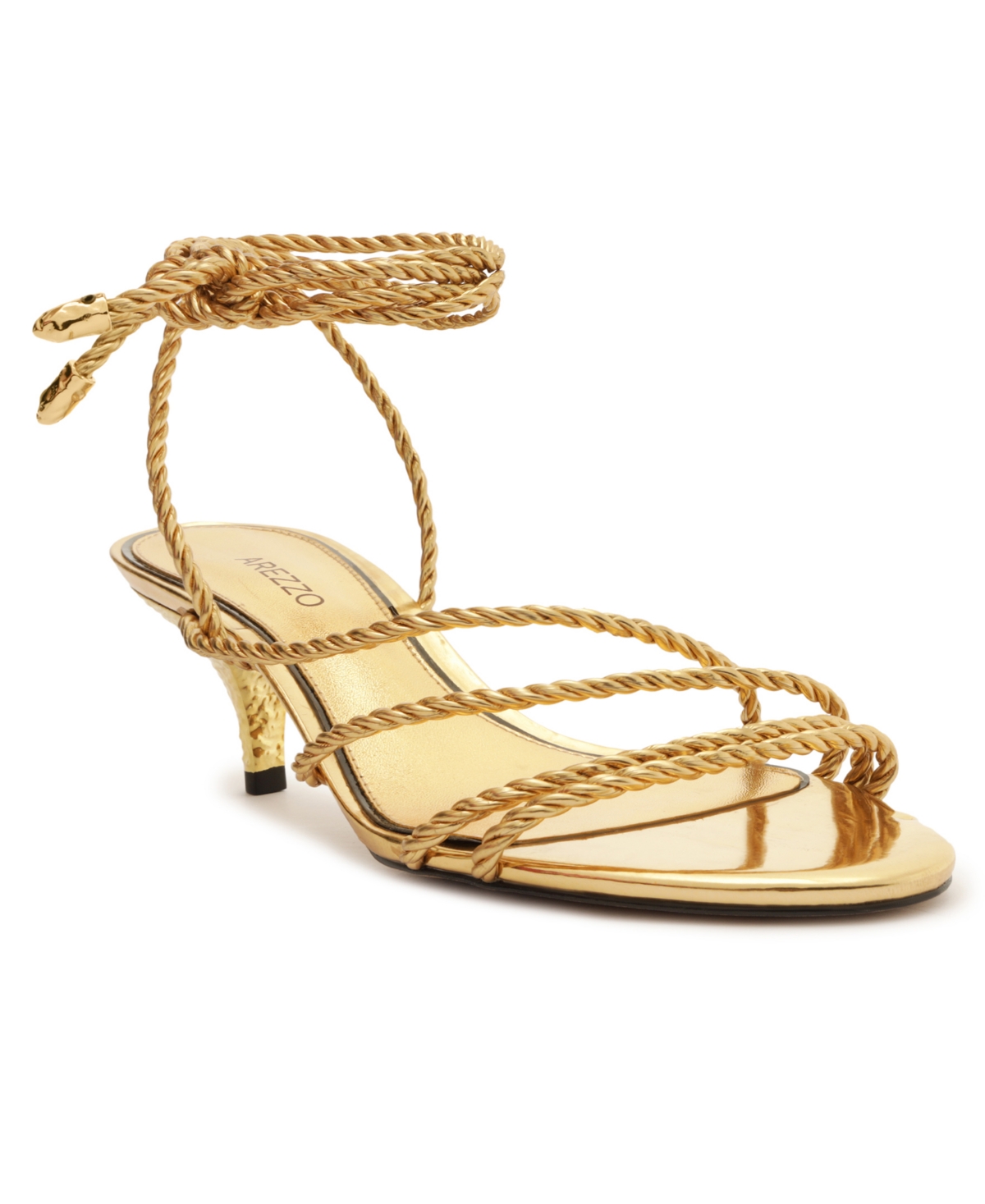Arezzo Women's The Campaign Mid Stiletto Lace-up Sandals In Gold
