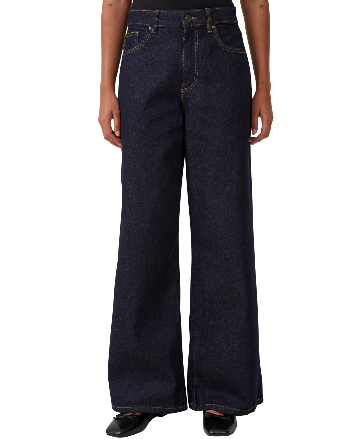 Cotton On Women's Relaxed Wide Leg Jeans In Indigo