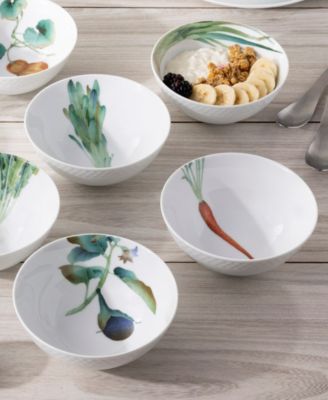 Kyoka Shunsai Set of 6 Assorted Cereal Bowls, 5.5", 17 oz.