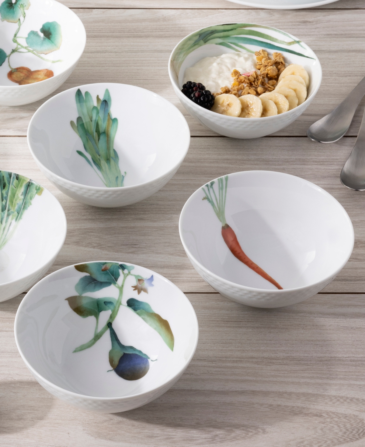 Noritake Kyoka Shunsai Assorted Cereal Bowls 17 Oz. Set/6 In Multi