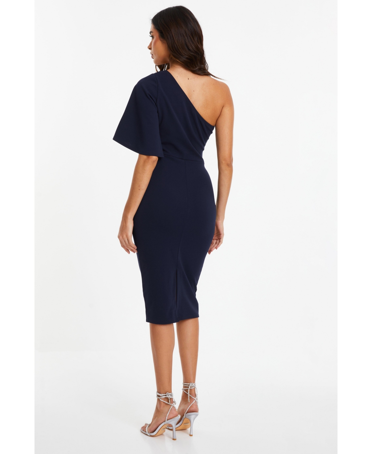 Quiz Women's One-Shoulder Ruched Midi Dress