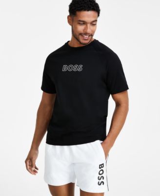 HUGO BOSS BOSS BY HUGO BOSS MENS LOGO GRAPHIC T SHIRT LOGO PRINT 6 SWIM TRUNKS CREATED FOR MACYS