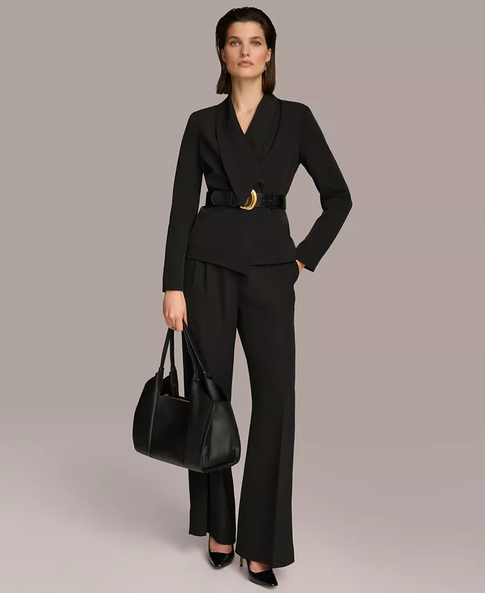Donna Karan Women's Shawl-Collar Belted Blazer - thumbnail 10