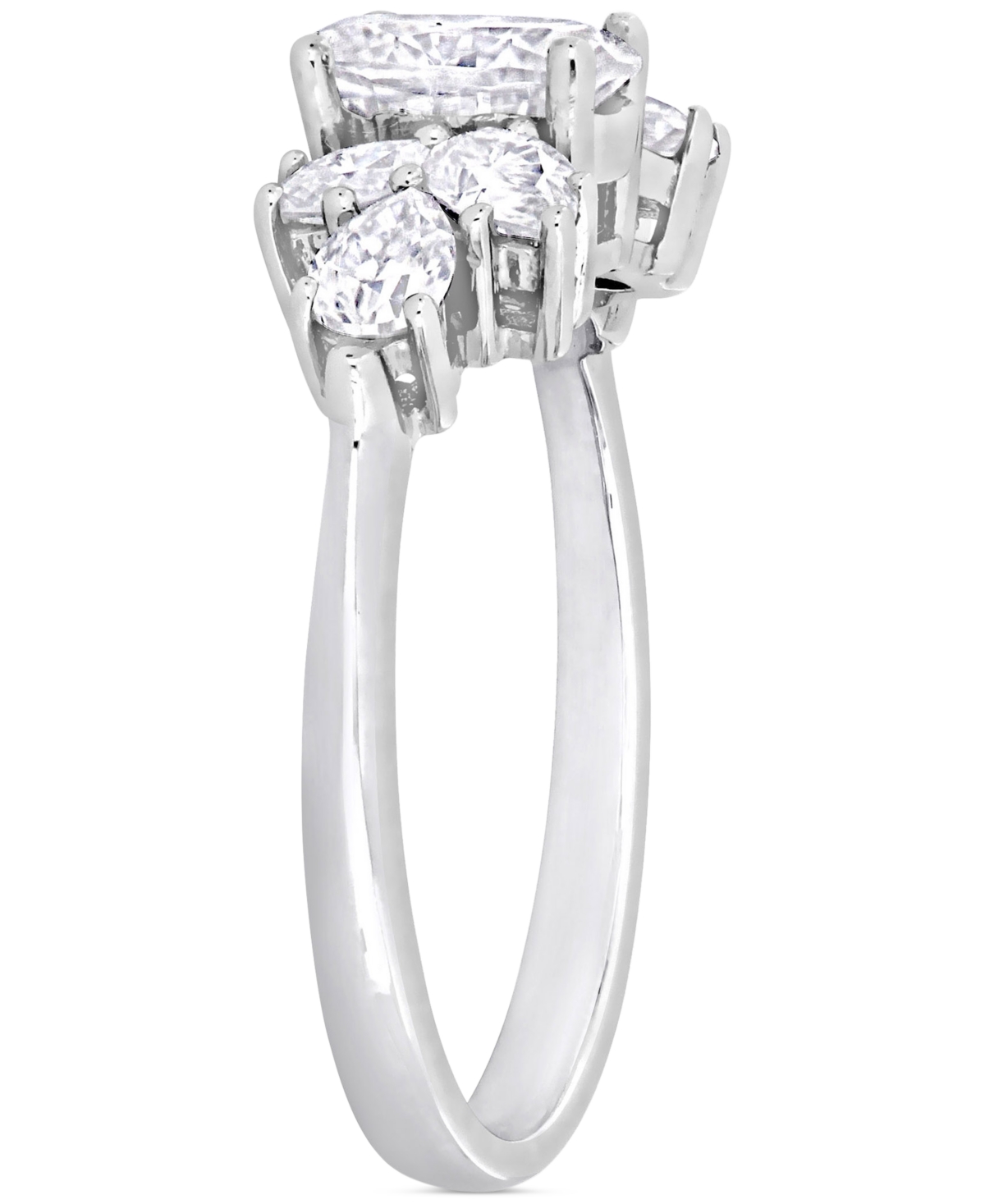Mixed-Cut Engagement Ring (2 ct. t.w.) in 10k White Gold - Moissanite