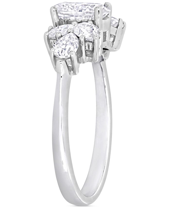 Macy's Moissanite Mixed-Cut Engagement Ring (2 ct. t.w.) in 10k White ...