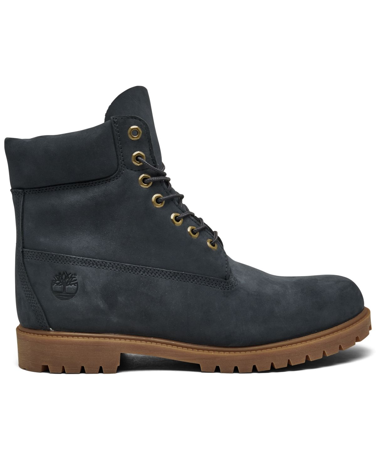 Shop Timberland Men's Premium Water-resistant Boots From Finish Line In Dark Blue Nubuck