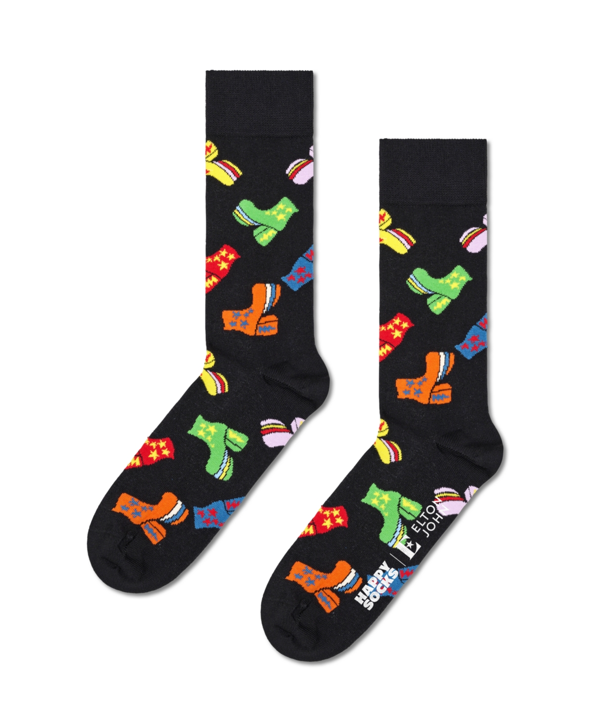 Shop Happy Socks Elton John 3-pack Gift Set In Black