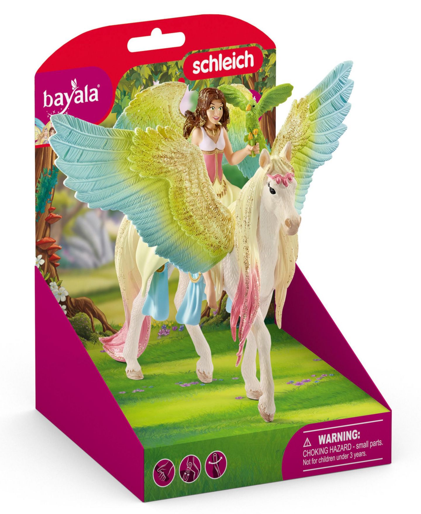 Детские фигурки Schleich Bayala Fairy Surah with Glitter Pegasus 3-Piece Playset, Ages 5+ — фото 2
